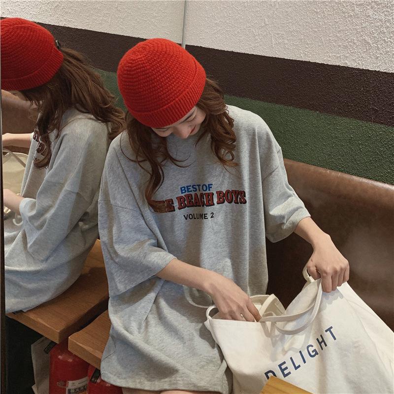 Women's T Shirts Casual Loose Fashion Basic Letter Printed All Match Oversize College Wind Street Women Female Short Sleeve Top T-shirts, Gray
Women's T Shirts Casual Loose Fashion Basic Letter Printed All Match Oversize College Wind Street Women Female Short Sleeve Top T-shirts, Gray