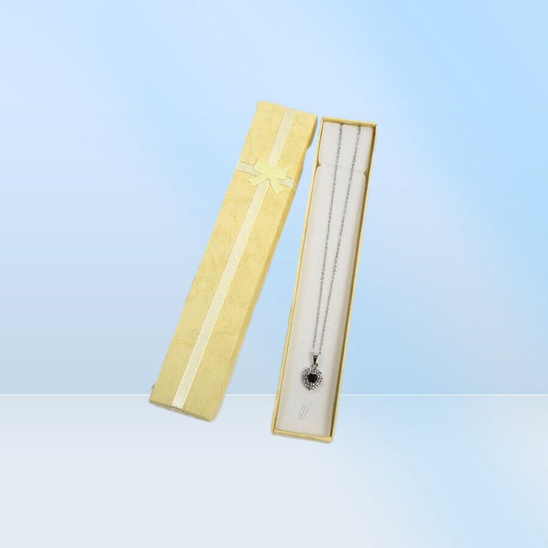 12pcslot Mix Colors Jewelry Necklace Boxes Packaging Display For Fashion Craft Gift 20x4x2cm BX8