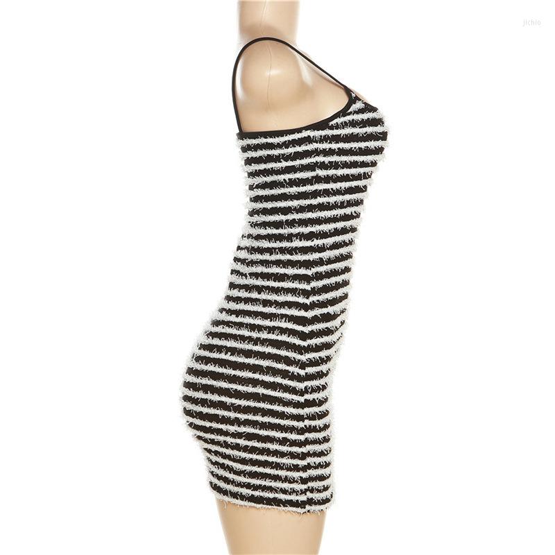 Casual Dresses Vintage Striped Party Club Birthday Bodycon Mini Dress Women Y2K Summer Streetwear Beach Vacation Sundress Sleeveless