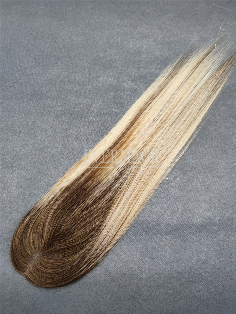 New Coming Stock Human Hair pieces Mini Mono Base Toppers Toupee for Alopecia hair loss Thinning Women