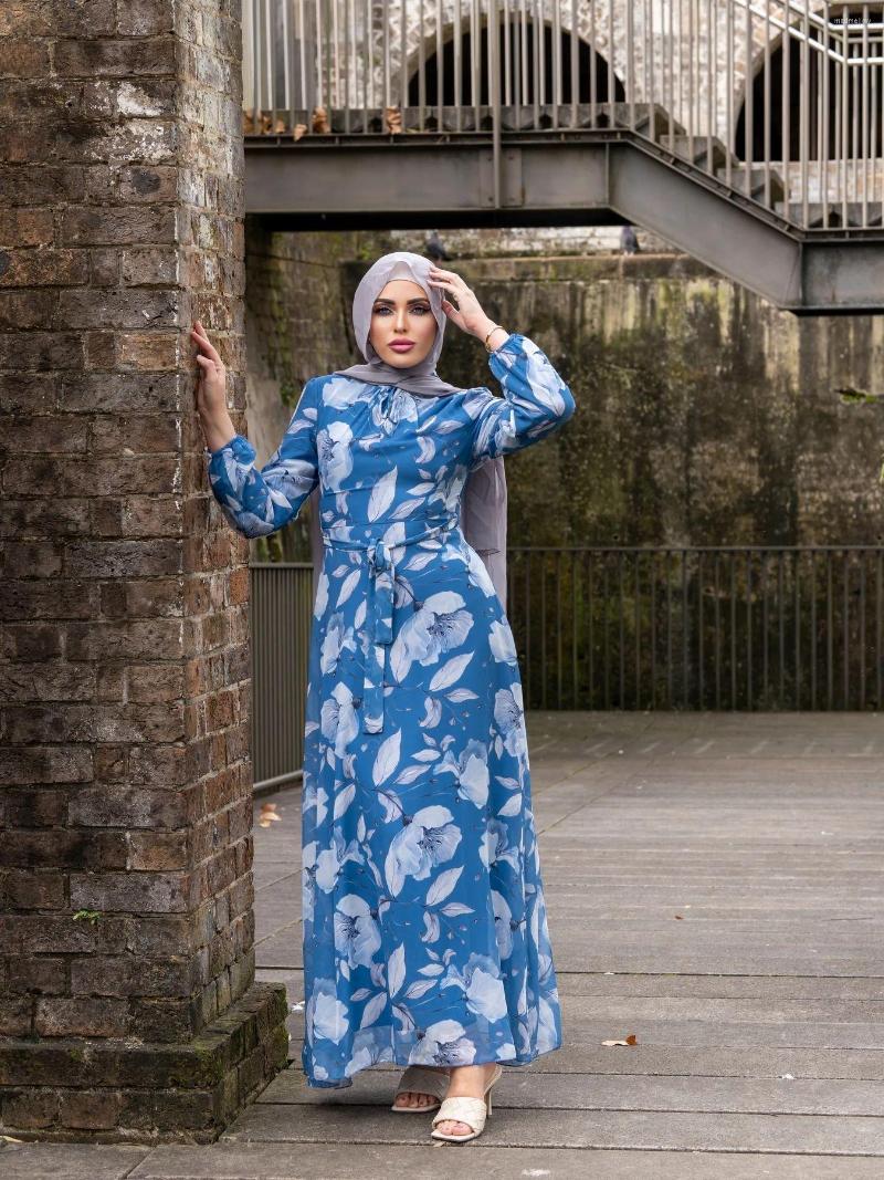 Ethnic Clothing Printed Abaya Muslim Long Dress Women Stand Collar Hijab Robe Belted African Dresses Islam Dubai Turkey Abayas 2023 Blue
Ethnic Clothing Printed Abaya Muslim Long Dress Women Stand Collar Hijab Robe Belted African Dresses Islam Dubai Turkey Abayas 2023 Blue