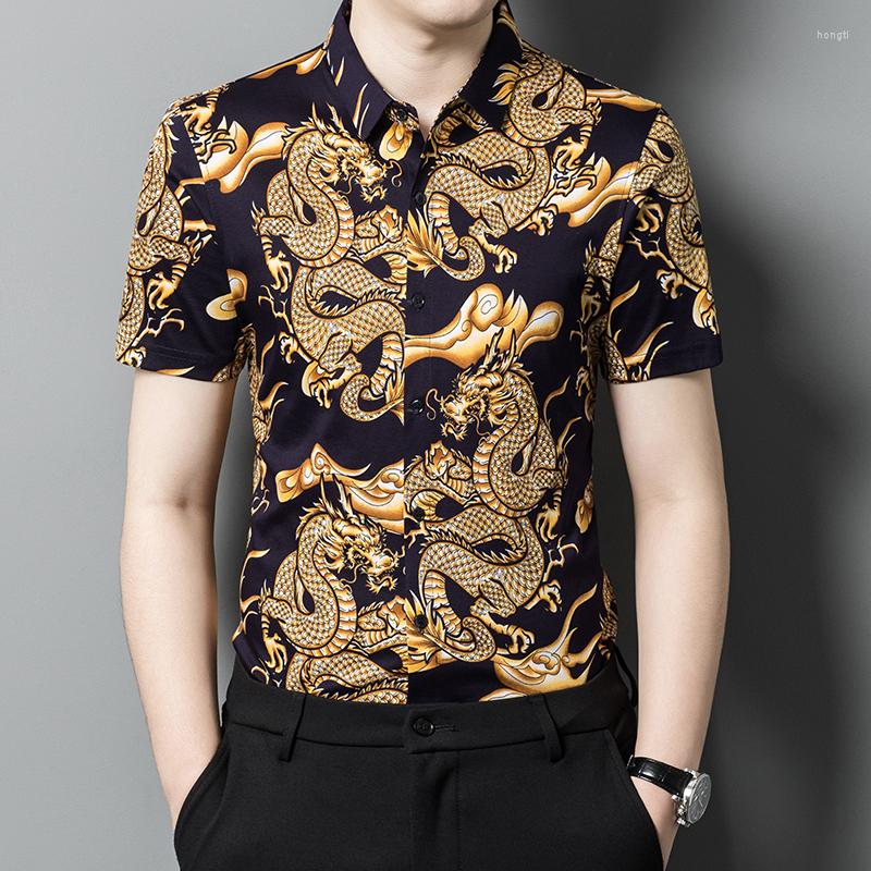 Men's Casual Shirts Golden Dragon 3D Print Chinese Style Short Sleeved For Men Summer Quality Mercerized Cotton Silky Camisa Masculina, Picture shown
Men's Casual Shirts Golden Dragon 3D Print Chinese Style Short Sleeved For Men Summer Quality Mercerized Cotton Silky Camisa Masculina, Picture shown