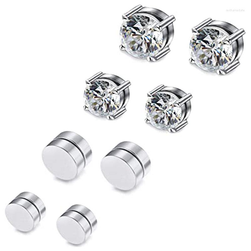 Backs Earrings 4 Pairs Of Stainless Steel Magnetic Stud Set For Men And Women Non-Perforated Zircon Hypoallergenic 6-8MM
Backs Earrings 4 Pairs Of Stainless Steel Magnetic Stud Set For Men And Women Non-Perforated Zircon Hypoallergenic 6-8MM