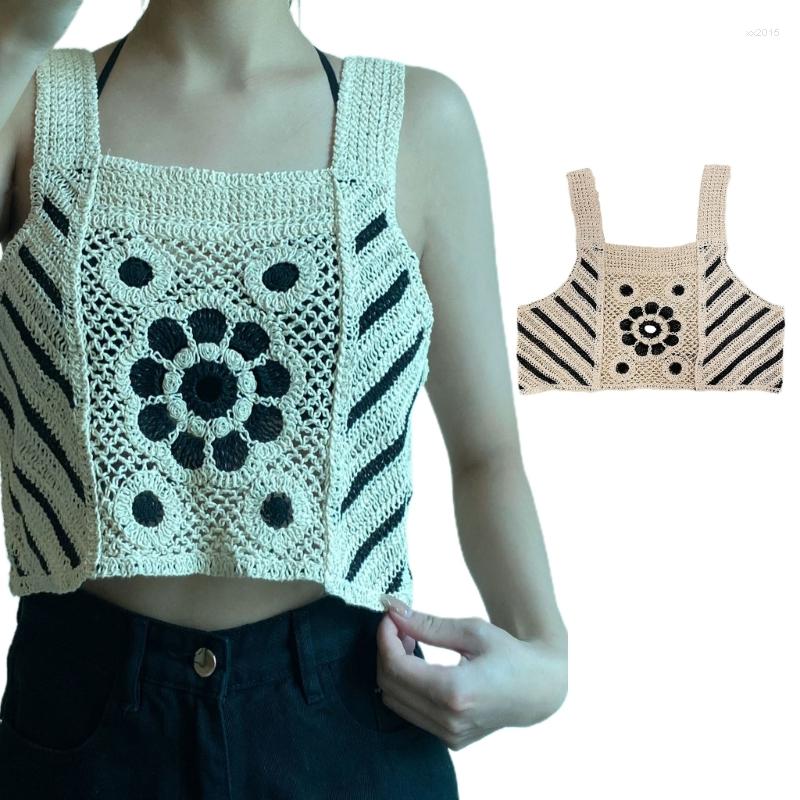 Women's Tanks Knit Short Crop For Tank Top Women Lightweight Boho Hollow Out Crochet Colorblock Stripes Floral Sleeveless Vest Camisol, Beige
Women's Tanks Knit Short Crop For Tank Top Women Lightweight Boho Hollow Out Crochet Colorblock Stripes Floral Sleeveless Vest Camisol, Beige