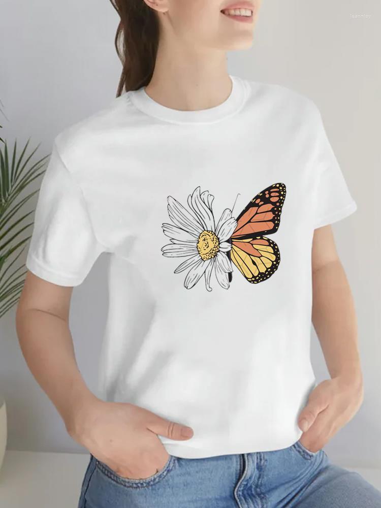 Women' T Shirts Flower Butterfly Sweet 90s Trend Short Sleeve Summer Clothes Print O-neck Tee Top Shirt Fashion Women Clothing Graphic, Pkt33537
Women' T Shirts Flower Butterfly Sweet 90s Trend Short Sleeve Summer Clothes Print O-neck Tee Top Shirt Fashion Women Clothing Graphic, Pkt33537