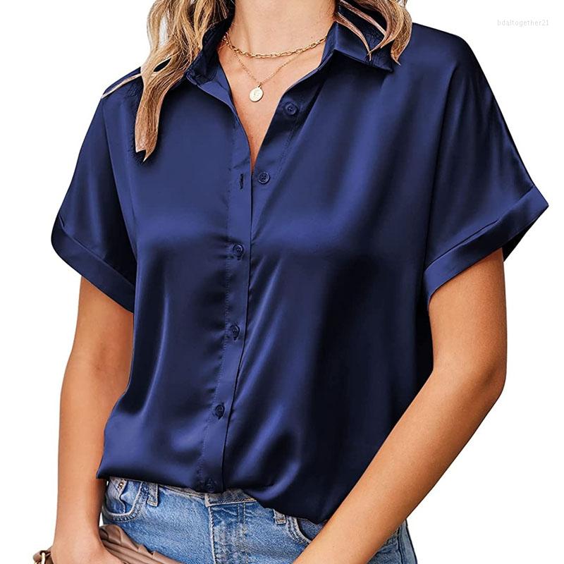 Women' Blouses 2023 Summer Women' Shirt Office Lapel Short Sleeve Satin Solid Blouse Fashion Clothing Tops Elegant 24910, Black
Women' Blouses 2023 Summer Women' Shirt Office Lapel Short Sleeve Satin Solid Blouse Fashion Clothing Tops Elegant 24910, Black