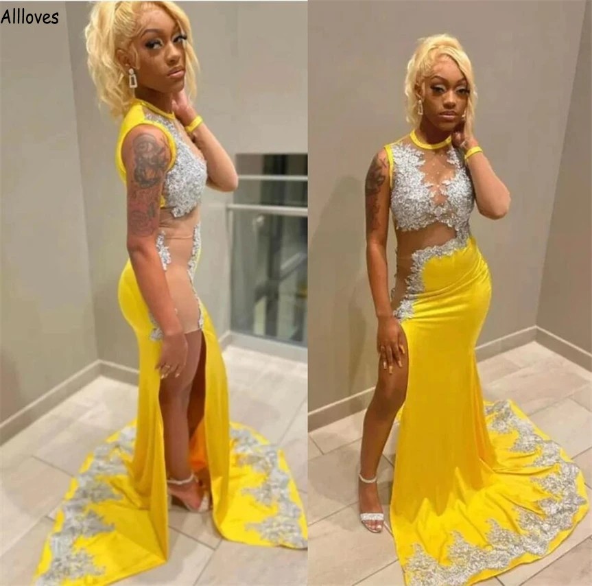 Sexy See Through Yellow Mermaid Evening Dresses For African Girls Long Mermaid Prom Party Gowns Lace Applique Beaded Thigh Split Vestidos De Festa Plus Size CL2155, Lavender
Sexy See Through Yellow Mermaid Evening Dresses For African Girls Long Mermaid Prom Party Gowns Lace Applique Beaded Thigh Split Vestidos De Festa Plus Size CL2155, Lavender