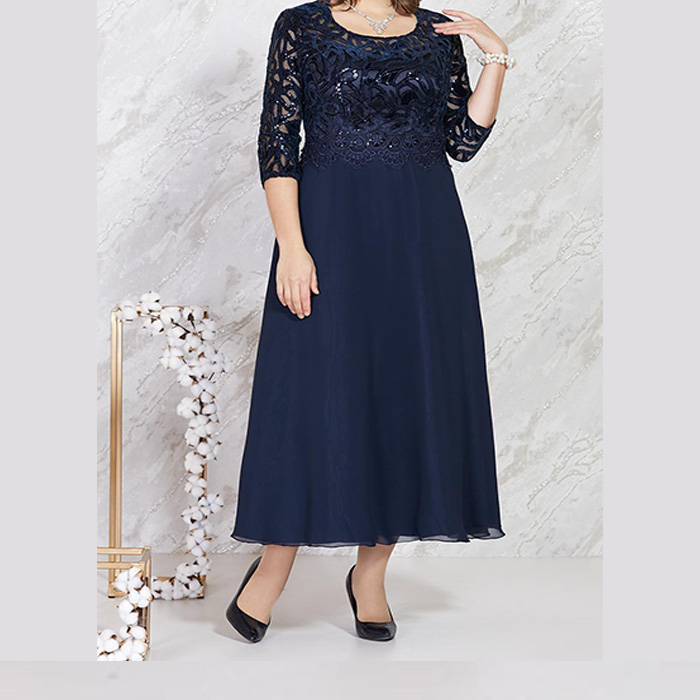 In Stock Mother of the Bride Dresses Navy Blue Elegant Dress Chiffon Plus Size 3/4 Sleeves Appliques Long Groom Mother Dresses for Wedding Party
In Stock Mother of the Bride Dresses Navy Blue Elegant Dress Chiffon Plus Size 3/4 Sleeves Appliques Long Groom Mother Dresses for Wedding Party