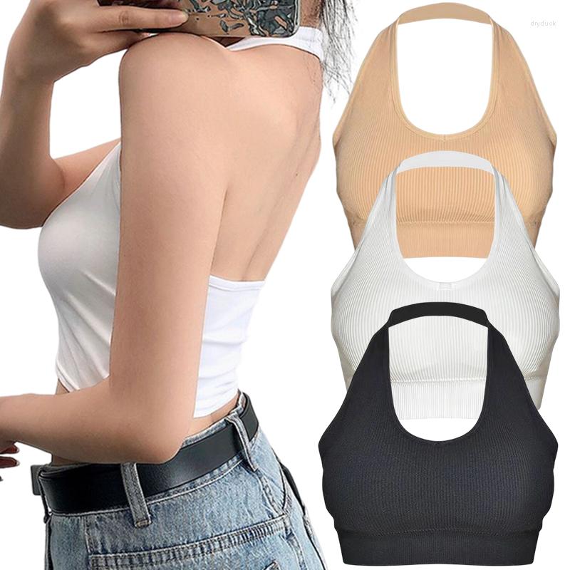 Camisoles & Tanks Women Sexy Halter Backless Bra Camisole For Ladies Wire Free Sport Top Suspenders Solid Crop Tops Shockproof Vest Lingerie, Beige
Camisoles & Tanks Women Sexy Halter Backless Bra Camisole For Ladies Wire Free Sport Top Suspenders Solid Crop Tops Shockproof Vest Lingerie, Beige