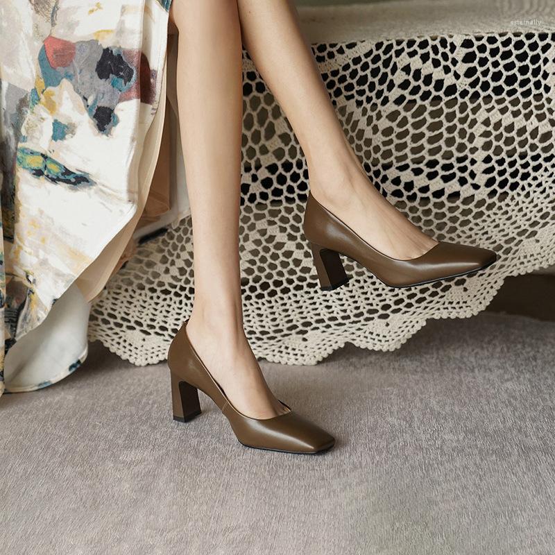 Dress Shoes High Heel Women's 2023 Shallow Mouth Square Head French Retro Versatile Spring Thick Single Zapatos Mujer, Brown
Dress Shoes High Heel Women's 2023 Shallow Mouth Square Head French Retro Versatile Spring Thick Single Zapatos Mujer, Brown