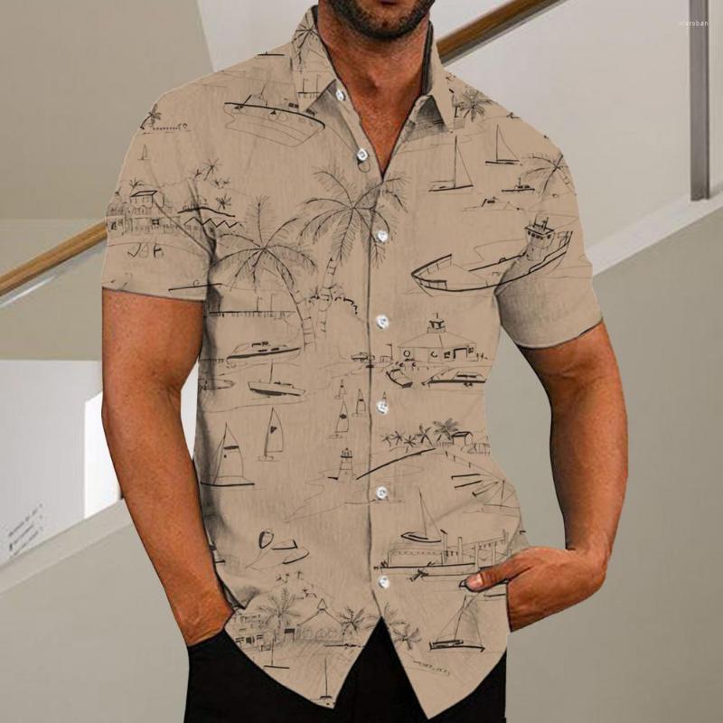 Men's Casual Shirts Trendy Male Top Washable Men Shirt Turn-down Collar Summer Beach Streetwear, White
Men's Casual Shirts Trendy Male Top Washable Men Shirt Turn-down Collar Summer Beach Streetwear, White