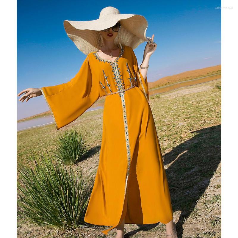 Ethnic Clothing Kaftan Hand Sewn Diamonds Arabic Long Dresses Evening Moroccan Caftan Belted Women Muslim Dubai Arab Saudi Abaya Party
Ethnic Clothing Kaftan Hand Sewn Diamonds Arabic Long Dresses Evening Moroccan Caftan Belted Women Muslim Dubai Arab Saudi Abaya Party