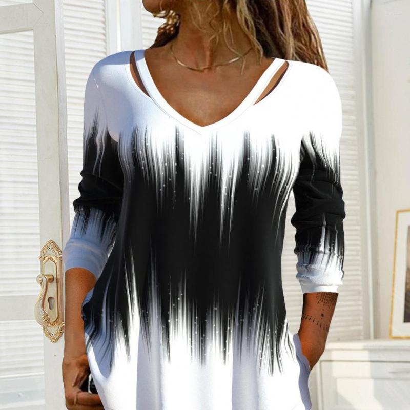 Women's Blouses Trendy Gradient Print Lady Tunic Blouse Stretchy Autumn Simple Casual Women Top Streetwear, Black white
Women's Blouses Trendy Gradient Print Lady Tunic Blouse Stretchy Autumn Simple Casual Women Top Streetwear, Black white