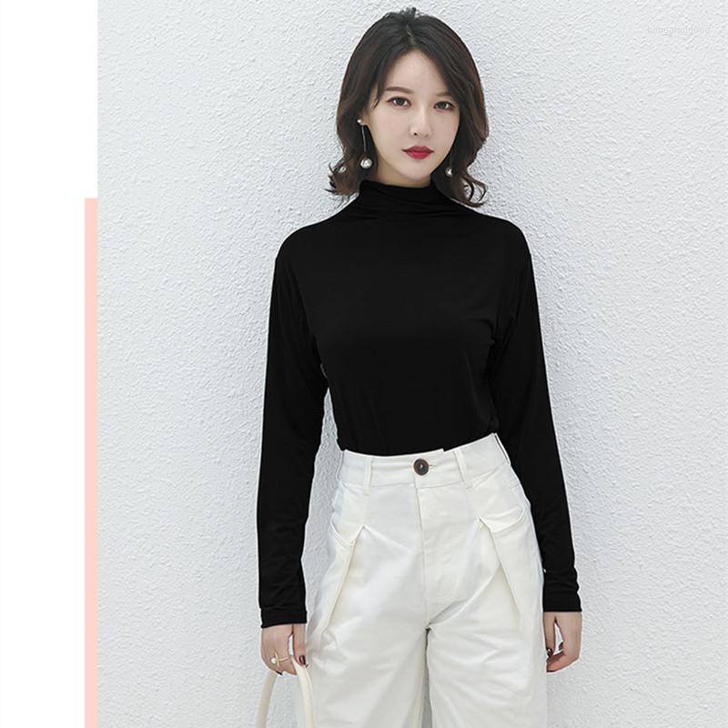 Women's T Shirts Spring Autumn Long Sleeve Turtleneck Women Shirt Super Soft Modal T-Shirt Elastic Slim Top Tees Korea Fashion Bottom, Black
Women's T Shirts Spring Autumn Long Sleeve Turtleneck Women Shirt Super Soft Modal T-Shirt Elastic Slim Top Tees Korea Fashion Bottom, Black