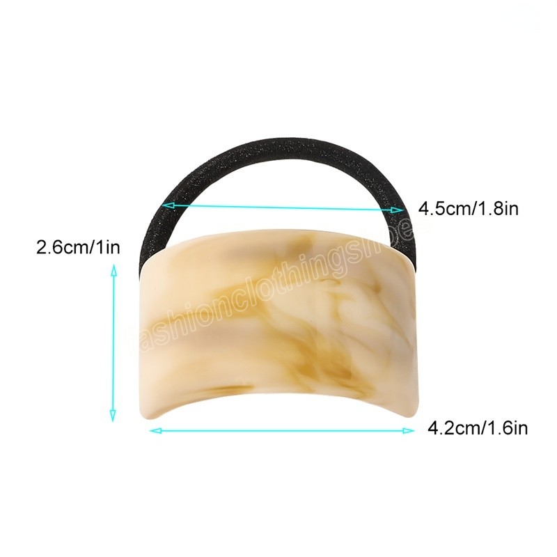 Fashion Hair Tie Women Elastic Hair Band Personality Simplicity Colorful Acetate Hair Rubber Band Girl Hair Accessories