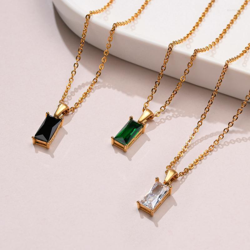 Pendant Necklaces Luxury Square Cubic Zirconia Charm For Women Gold Tone Stainless Steel CZ Stone Collar JewelryPendantPendant Morr22
Pendant Necklaces Luxury Square Cubic Zirconia Charm For Women Gold Tone Stainless Steel CZ Stone Collar JewelryPendantPendant Morr22