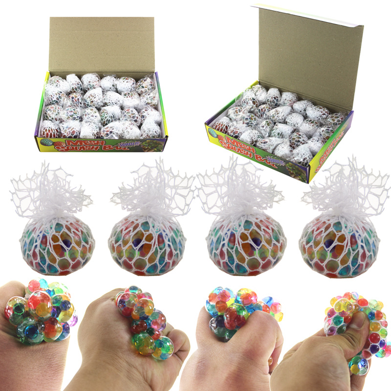 Colorful Water Beads Grape Ball - 5.0cm Squishy Fidget Toy for Stress Relief & Decompression