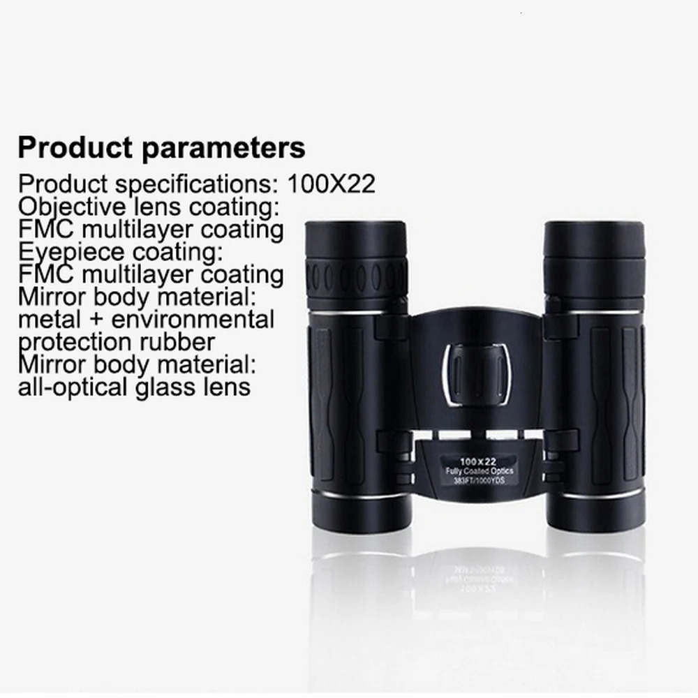 Telescope Binoculars BIG SALE 100x22 HD Powerful Binocular High Power Camping Equipment Portable Travel Pocket Night Vision 231113