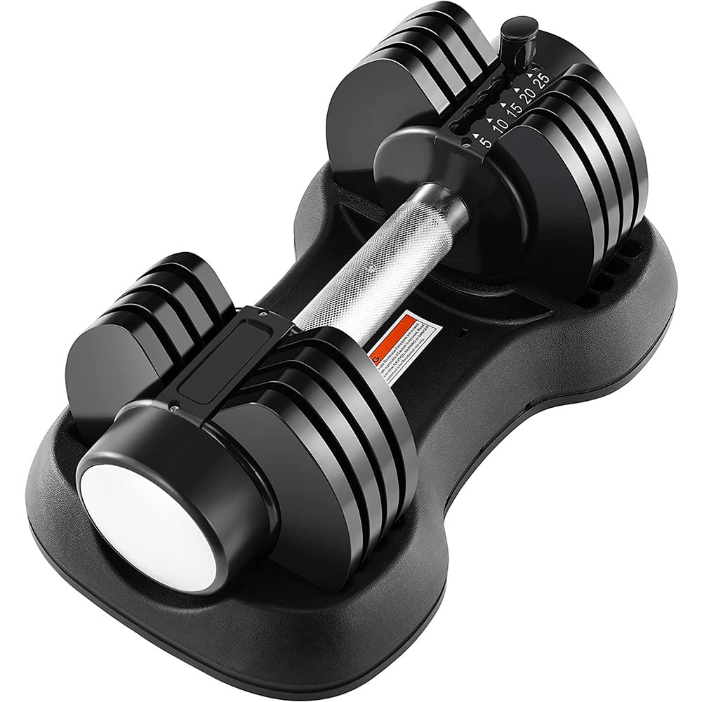 Adjustable Dumbbell 25 Lb Single for Men and Women with Anti Slip Metal Handle