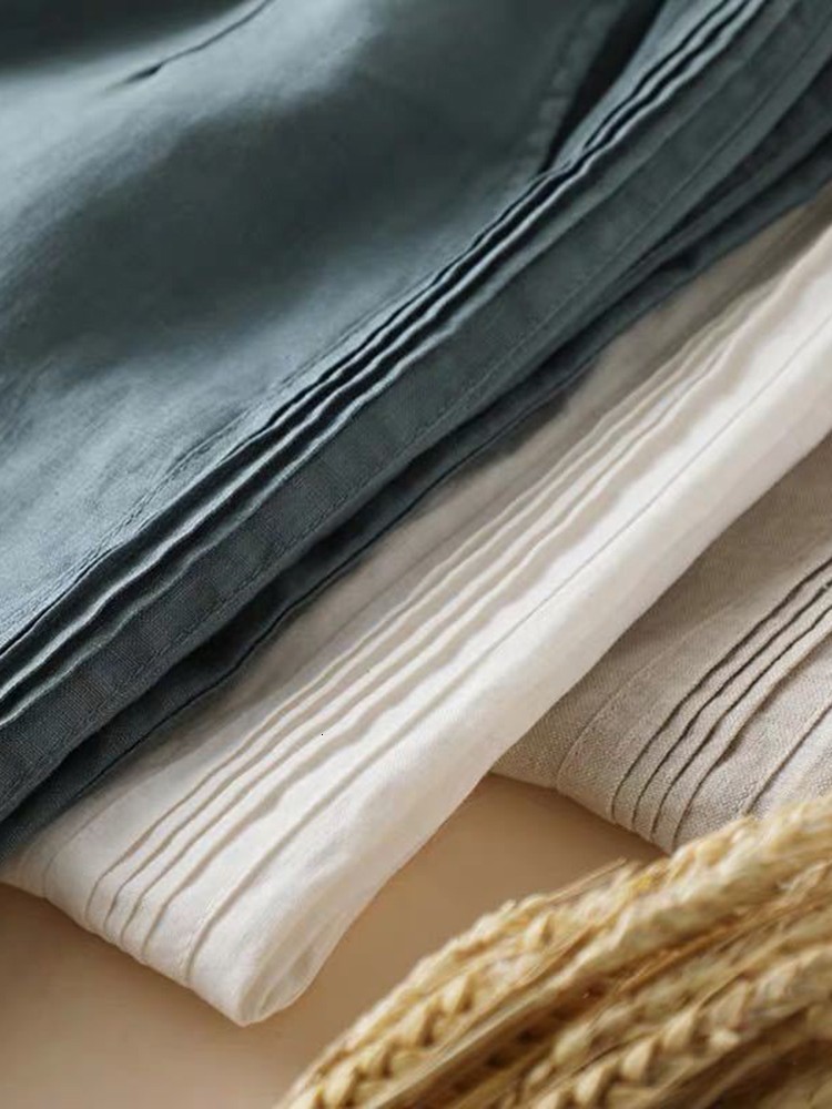 Women's Pants Capris Women Cotton Linen Casual Pants Arrival Spring Solid Color Elastic High Waist Loose Female Wide Leg Trousers D095 230413