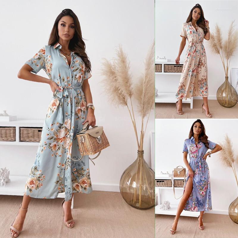 Party Dresses Summer Women Floral Print Long Dress 2023 Casual Bandage Split Boho Beach Robe Elegant Blue Buttons Short Sleeve Shirt, Khaki
Party Dresses Summer Women Floral Print Long Dress 2023 Casual Bandage Split Boho Beach Robe Elegant Blue Buttons Short Sleeve Shirt, Khaki