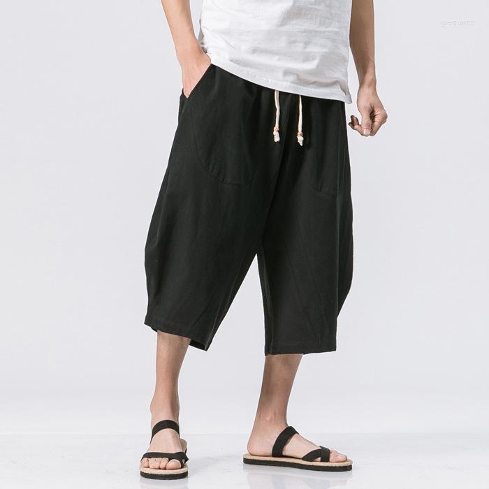 Men's Pants Harem Men Vintage Cotton Linen Casual Male Cropped Trousers Drawstring Sports Sweatpants Loose Plus Size Wide Leg, Navyblue
Men's Pants Harem Men Vintage Cotton Linen Casual Male Cropped Trousers Drawstring Sports Sweatpants Loose Plus Size Wide Leg, Navyblue