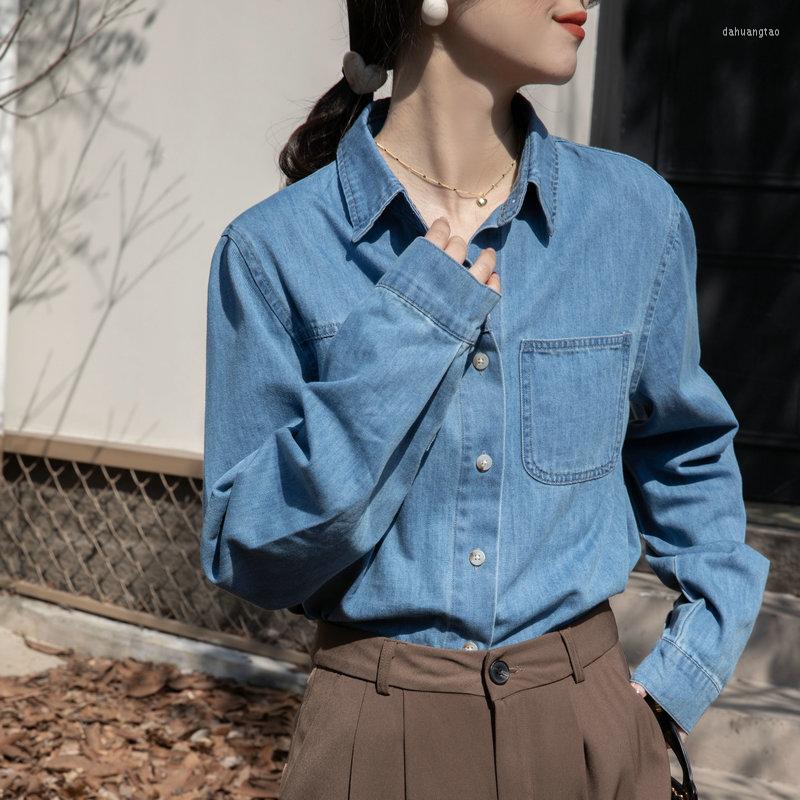 Women' Blouses Denim Shirt Women' Autumn Winter 2023 Fashion Vintage Layered Underwear Blue Tops
Women' Blouses Denim Shirt Women' Autumn Winter 2023 Fashion Vintage Layered Underwear Blue Tops