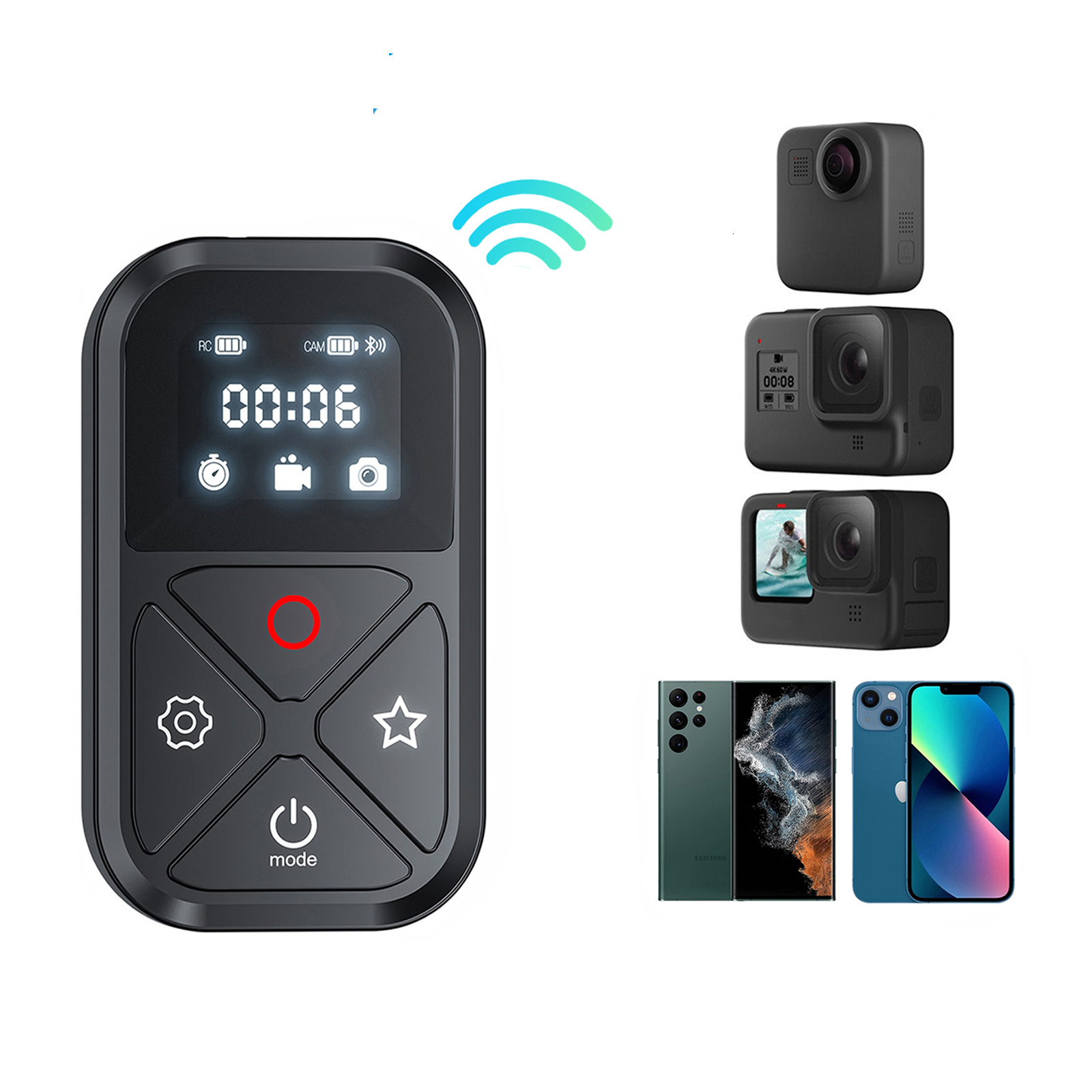 Selfie Monopods TELESIN 80M Bluetooth Remote Control For GoPro Hero 11 10 9 8 Max With Wrist Strap Smart Phone Action Camera Accessories 230412
Selfie Monopods TELESIN 80M Bluetooth Remote Control For GoPro Hero 11 10 9 8 Max With Wrist Strap Smart Phone Action Camera Accessories 230412