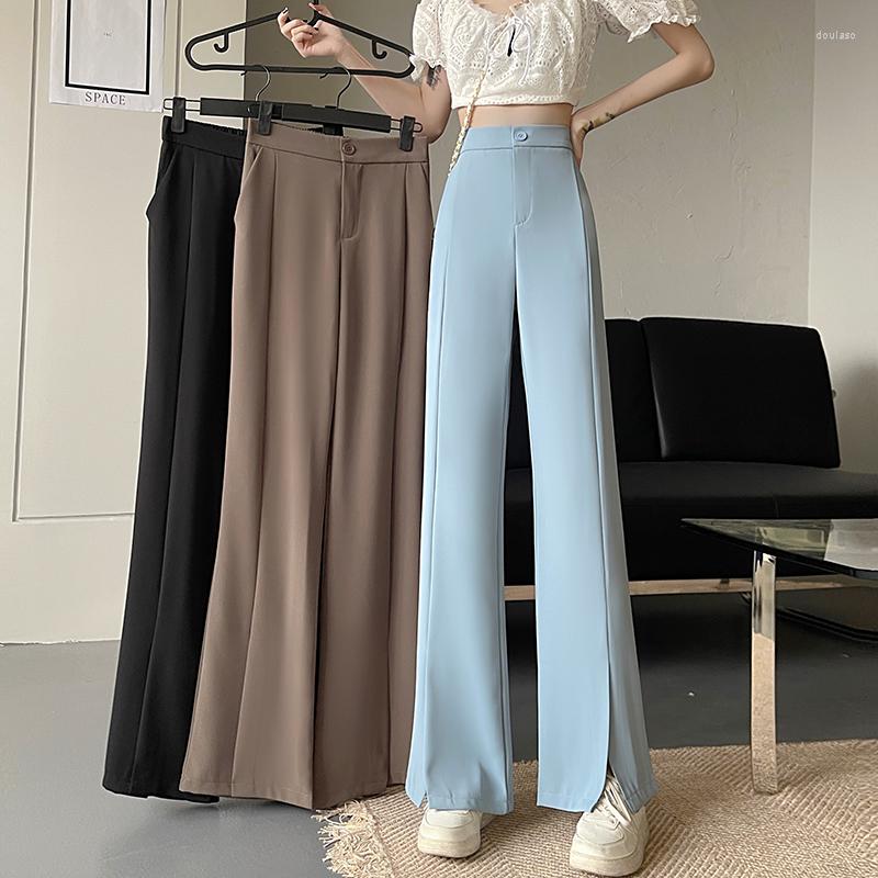 Women' Pants Summer Women' Wide Leg Solid Color Waist Leisure Chiffon Korean Fashion Split Loose Female Clothing Movafag, Black
Women' Pants Summer Women' Wide Leg Solid Color Waist Leisure Chiffon Korean Fashion Split Loose Female Clothing Movafag, Black