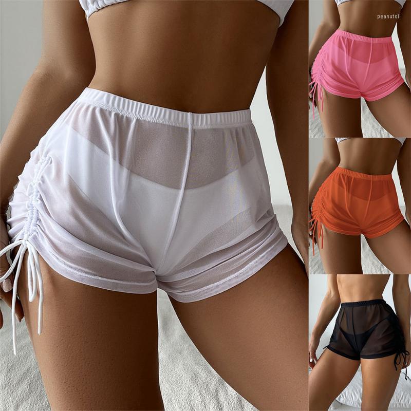 Women' Shorts Women' Black Mesh Cover Up With Drawstring Summer Beach Sunscreen Ladies' Perspective Bikini Swimwear Pants
Women' Shorts Women' Black Mesh Cover Up With Drawstring Summer Beach Sunscreen Ladies' Perspective Bikini Swimwear Pants