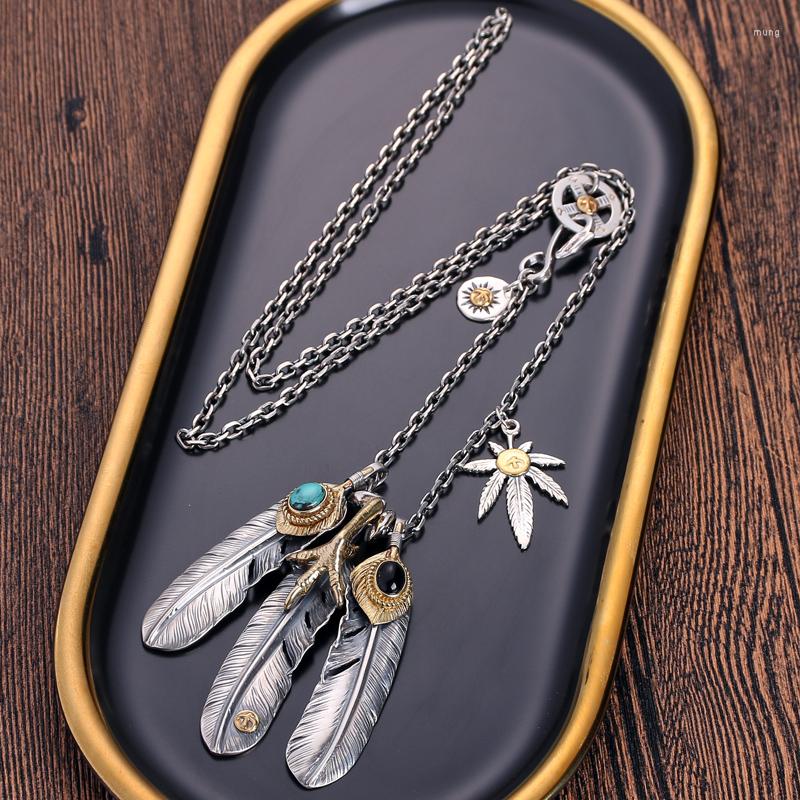Pendant Necklaces Se Takahashi Goro Style Natural Turquoise Feather Necklace Women's Men's Too Angle Chain Set Sweater Couple
Pendant Necklaces Se Takahashi Goro Style Natural Turquoise Feather Necklace Women's Men's Too Angle Chain Set Sweater Couple