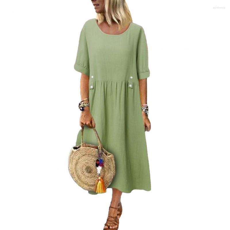 Casual Dresses Classic Dress Round Neck Fadeless Boho Style Summer Anti-shrink Female Streetwear, Green
Casual Dresses Classic Dress Round Neck Fadeless Boho Style Summer Anti-shrink Female Streetwear, Green