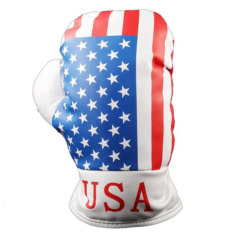 Other Golf Products Golf Club Head Cover for Driver Fairway USA Flag Boxing Glove Headcovers Golf Club Protector 231113