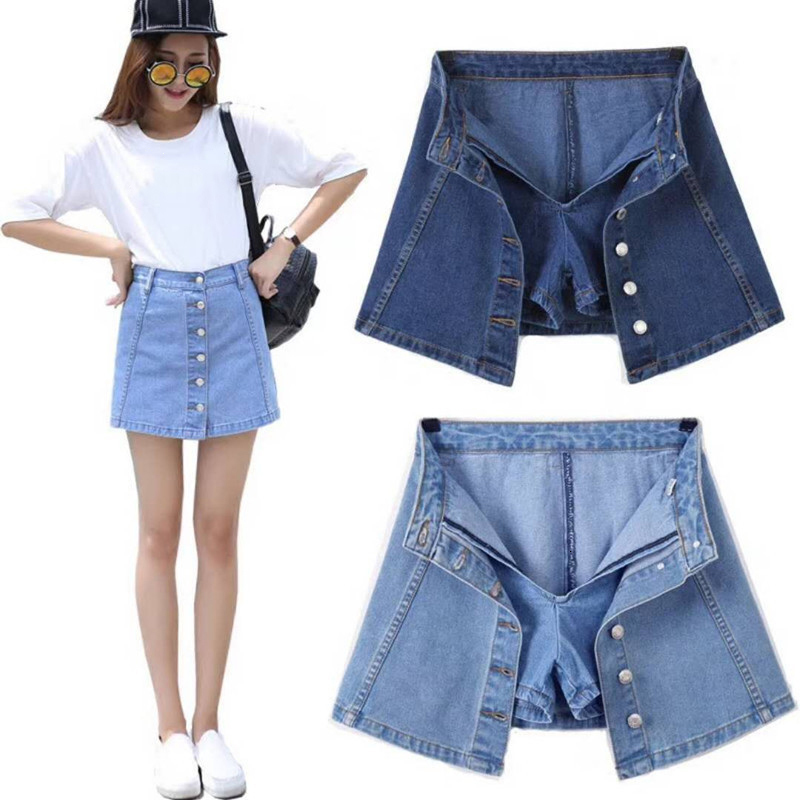 Skirts Summer Women Denim Shorts Skirt Fashion Slim High Waist Skirt Trousers Woman Vintage Single-breasted A-Line Mini Jean Skirts 230413, Dark blue
Skirts Summer Women Denim Shorts Skirt Fashion Slim High Waist Skirt Trousers Woman Vintage Single-breasted A-Line Mini Jean Skirts 230413, Dark blue