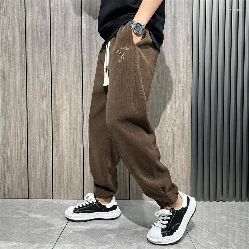 Men's Pants Solid Color Men's Baggy Trousers Hip Hop Streetwear Letter Embroidery Corduroy Harem Male Casual Loose Joggers, Brown
Men's Pants Solid Color Men's Baggy Trousers Hip Hop Streetwear Letter Embroidery Corduroy Harem Male Casual Loose Joggers, Brown