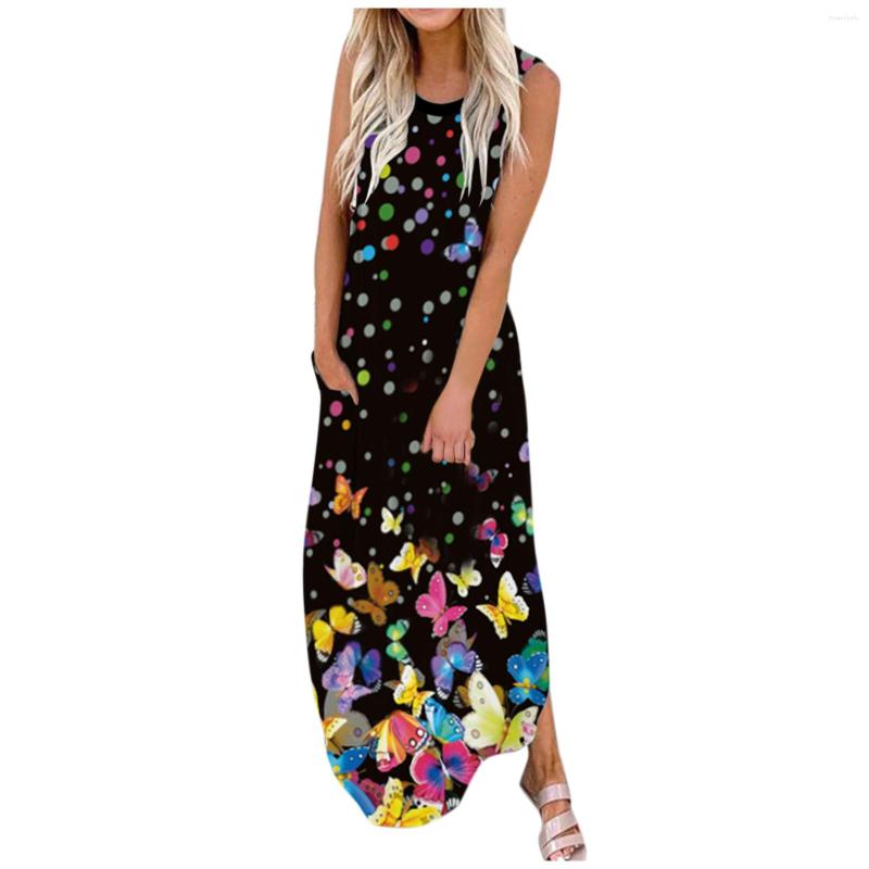 Casual Dresses Women Bohemian Sundress 2023 Summer Sleeveless Butterfly Printed Maxi Long Dress Loose Party Tanks Robe Vestido, Red
Casual Dresses Women Bohemian Sundress 2023 Summer Sleeveless Butterfly Printed Maxi Long Dress Loose Party Tanks Robe Vestido, Red