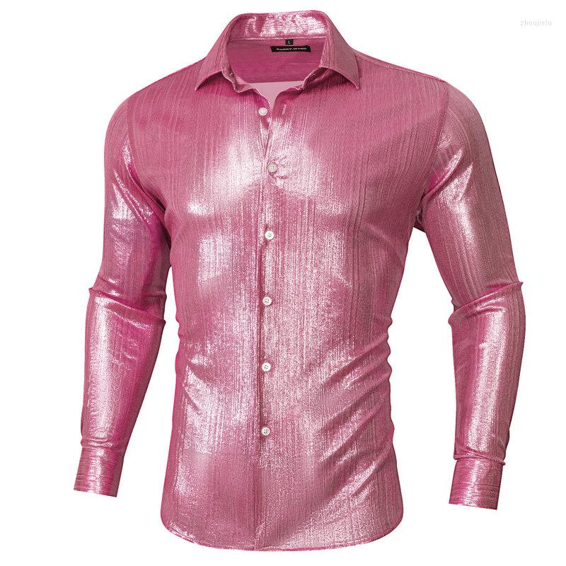 Men' Casual Shirts Coral Pink Men Silk Shirt Fashion Long Sleeve Woven Turn-Down Collar Fit Party Gifts Male Groom Wedding Barry.Wang, Cy-705
Men' Casual Shirts Coral Pink Men Silk Shirt Fashion Long Sleeve Woven Turn-Down Collar Fit Party Gifts Male Groom Wedding Barry.Wang, Cy-705