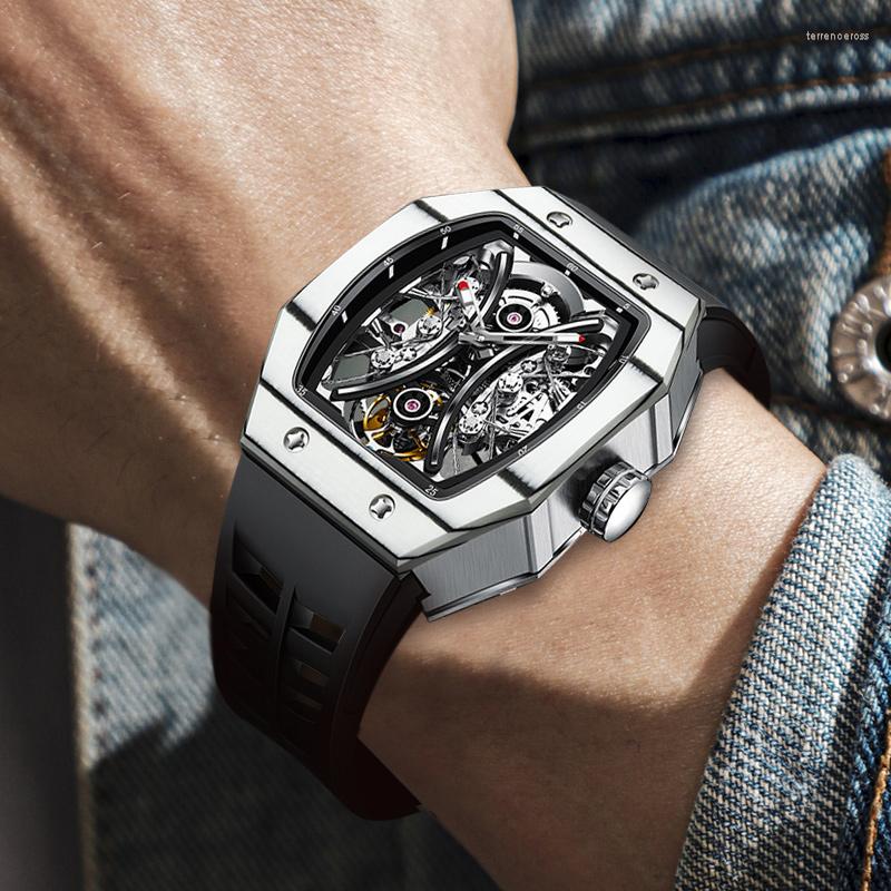 Wristwatches AESOP Flying Tourbillon Mechanical Men Watch Sapphire Mirror Carbon Fiber Case Luminous Waterproor Sport Watches, 703503
Wristwatches AESOP Flying Tourbillon Mechanical Men Watch Sapphire Mirror Carbon Fiber Case Luminous Waterproor Sport Watches, 703503