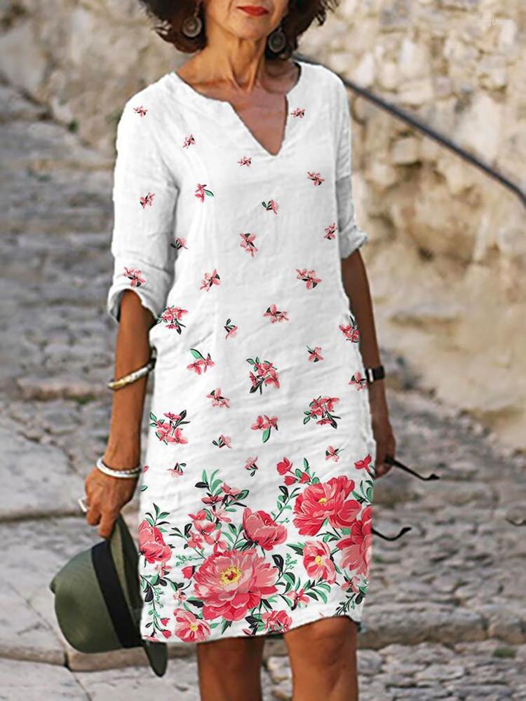 Casual Dresses Spring Summer V Neck Women Dress Fashion Elegant Floral Print Lady Female Vintage Retro Street Office, Short sleeve 09
Casual Dresses Spring Summer V Neck Women Dress Fashion Elegant Floral Print Lady Female Vintage Retro Street Office, Short sleeve 09