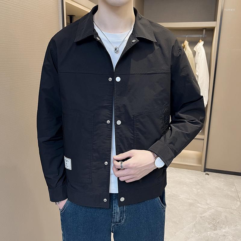 Men's Jackets 2023 Spring And Autumn Solid Color Jacket Men's Lapel Casual Simple Coat To Wear A Top Tide 705, Black
Men's Jackets 2023 Spring And Autumn Solid Color Jacket Men's Lapel Casual Simple Coat To Wear A Top Tide 705, Black