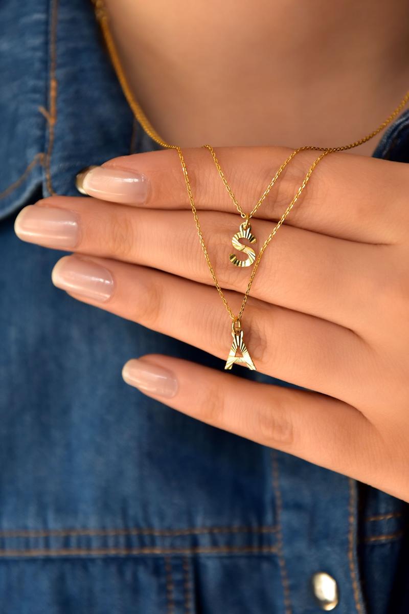 Pendant Necklaces Women's Gold Plated Crystal Cut Two Letter Lift 925 Sterling Silver NecklacePendant
Pendant Necklaces Women's Gold Plated Crystal Cut Two Letter Lift 925 Sterling Silver NecklacePendant