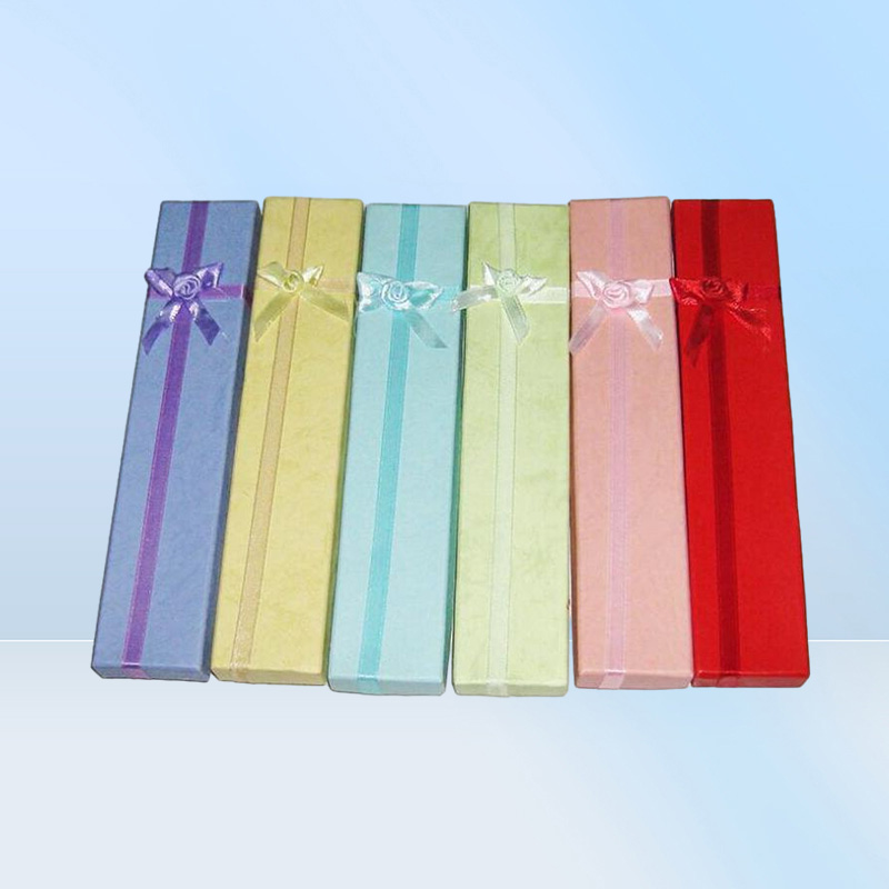 12pcslot Mix Colors Jewelry Necklace Boxes Packaging Display For Fashion Craft Gift 20x4x2cm BX8