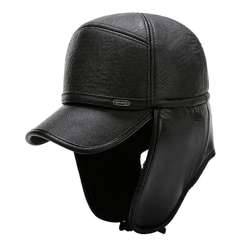 Berets High Quality PU Leather Hats Winter First Layer Cowhide Warm Earmuffs Bomber Caps Plus Velvet Thicken Man Bone Dad Hat, Black 2
Berets High Quality PU Leather Hats Winter First Layer Cowhide Warm Earmuffs Bomber Caps Plus Velvet Thicken Man Bone Dad Hat, Black 2