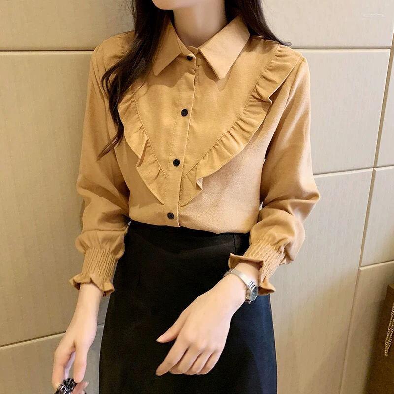 Women's Blouses Sandro Rivers Lapel Peplum Bubble Sleeve Shirt Women's Corduroy All-Match Patchwork Long-Sleeved Top Shirts, Green
Women's Blouses Sandro Rivers Lapel Peplum Bubble Sleeve Shirt Women's Corduroy All-Match Patchwork Long-Sleeved Top Shirts, Green