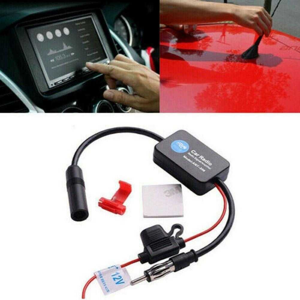 New 12V Car Radio Antenna FM/AM Radio Signal Amplifier Booster Car Antenna Aerials 80-108MHZ For Marine Boat Auto