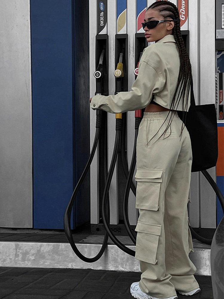 Women's Pants Capris Vintage 90s Cargo Pants Women Y2K Low Waist Trousers Straight Wide Leg Baggy jeans Hippie Joggers Trouser Femme Oversized Po