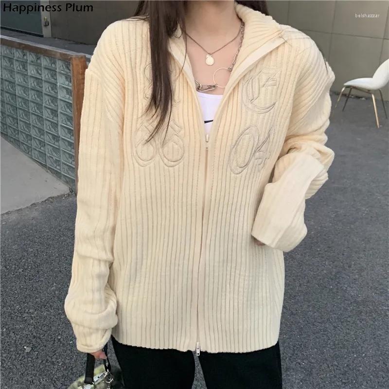 Women's Knits Letter Embroidery Oversized Sweater Women Sweaters Zip Up Long Sleeve Loose Cardigan Korean Chic Knitwear Outerwear Y2k Tops, Yellow
Women's Knits Letter Embroidery Oversized Sweater Women Sweaters Zip Up Long Sleeve Loose Cardigan Korean Chic Knitwear Outerwear Y2k Tops, Yellow