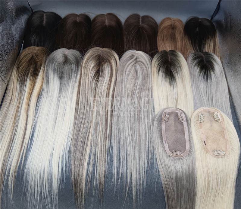 New Coming Stock Human Hair pieces Mini Mono Base Toppers Toupee for Alopecia hair loss Thinning Women