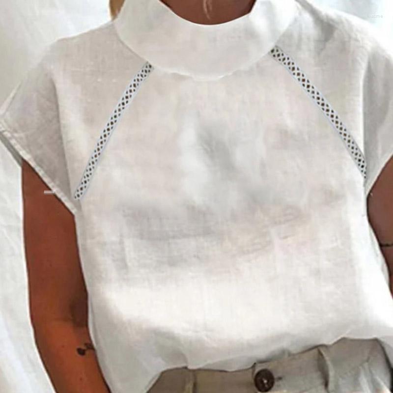 Women' Blouses Simple Fashion Stand Collar Cotton Linen Spring Hollow Out Women Tops Pullover Summer Short Sleeve Loose Vintage Shirts, 02 white
Women' Blouses Simple Fashion Stand Collar Cotton Linen Spring Hollow Out Women Tops Pullover Summer Short Sleeve Loose Vintage Shirts, 02 white