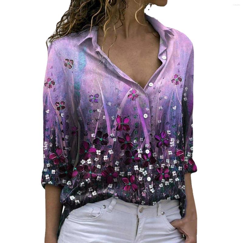 Women's Blouses Women's Floral Printed Shirts Long Sleeve Lapel Button Down Running Shirt Women Colorful Tees Lady Tunic, Purple
Women's Blouses Women's Floral Printed Shirts Long Sleeve Lapel Button Down Running Shirt Women Colorful Tees Lady Tunic, Purple